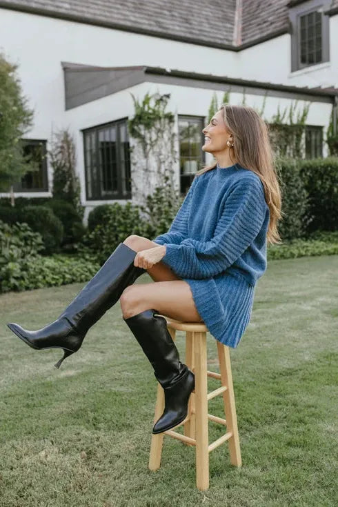 Elara™ Elegant Pleated Sweater and Skirt