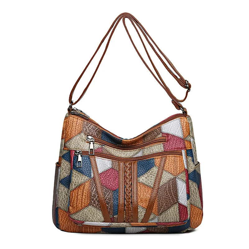 Vivi – Patchwork tas van vegan leer