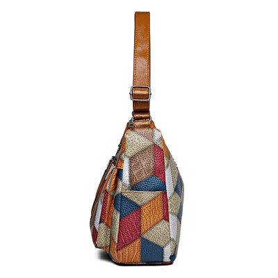 Vivi – Patchwork tas van vegan leer