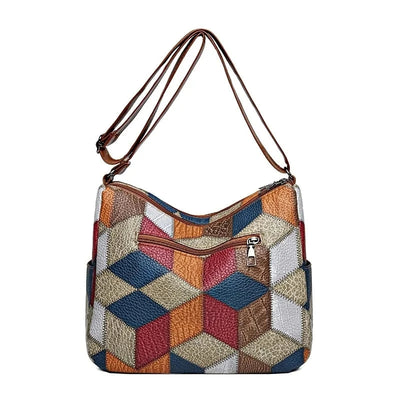 Vivi – Patchwork tas van vegan leer