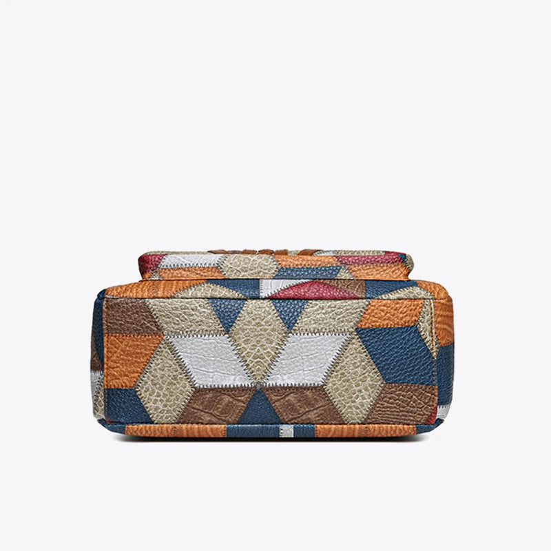 Vivi – Patchwork tas van vegan leer