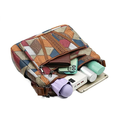 Vivi – Patchwork tas van vegan leer