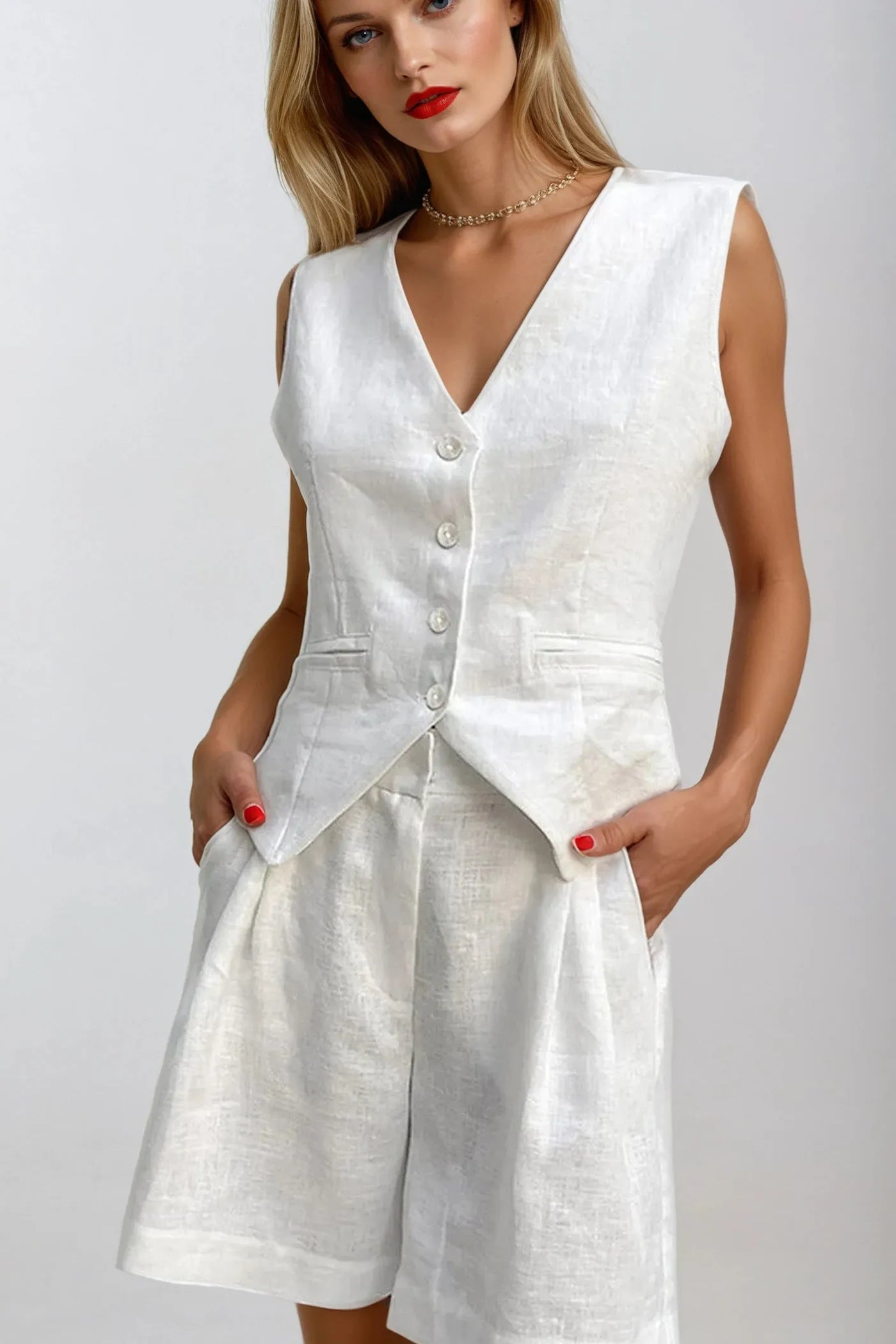 The Sky Vest & Shorts Set