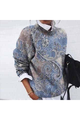 June – Comfortable printed sweater