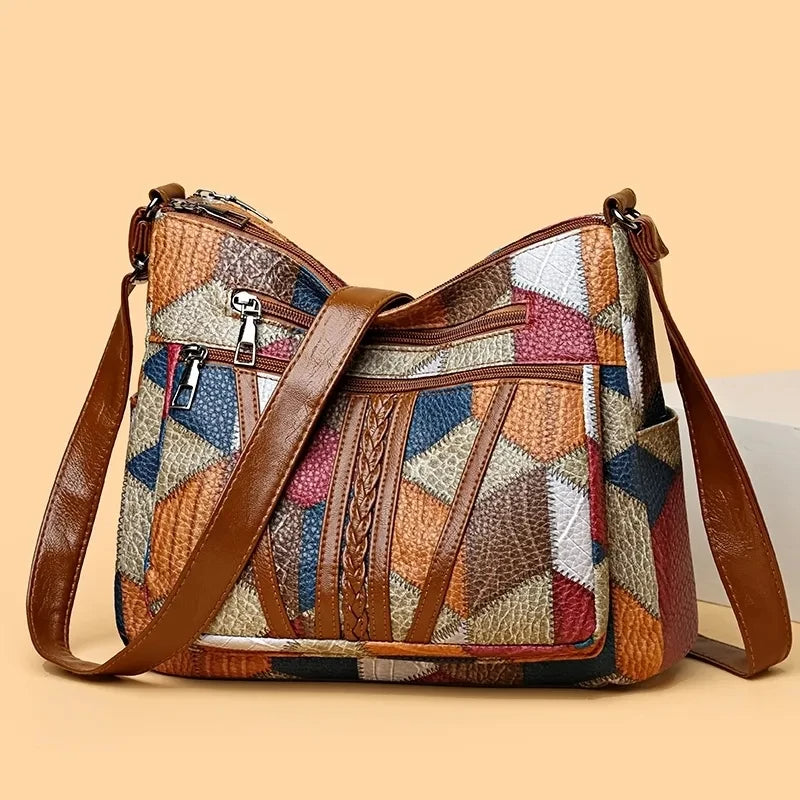 Vivi – Patchwork tas van vegan leer