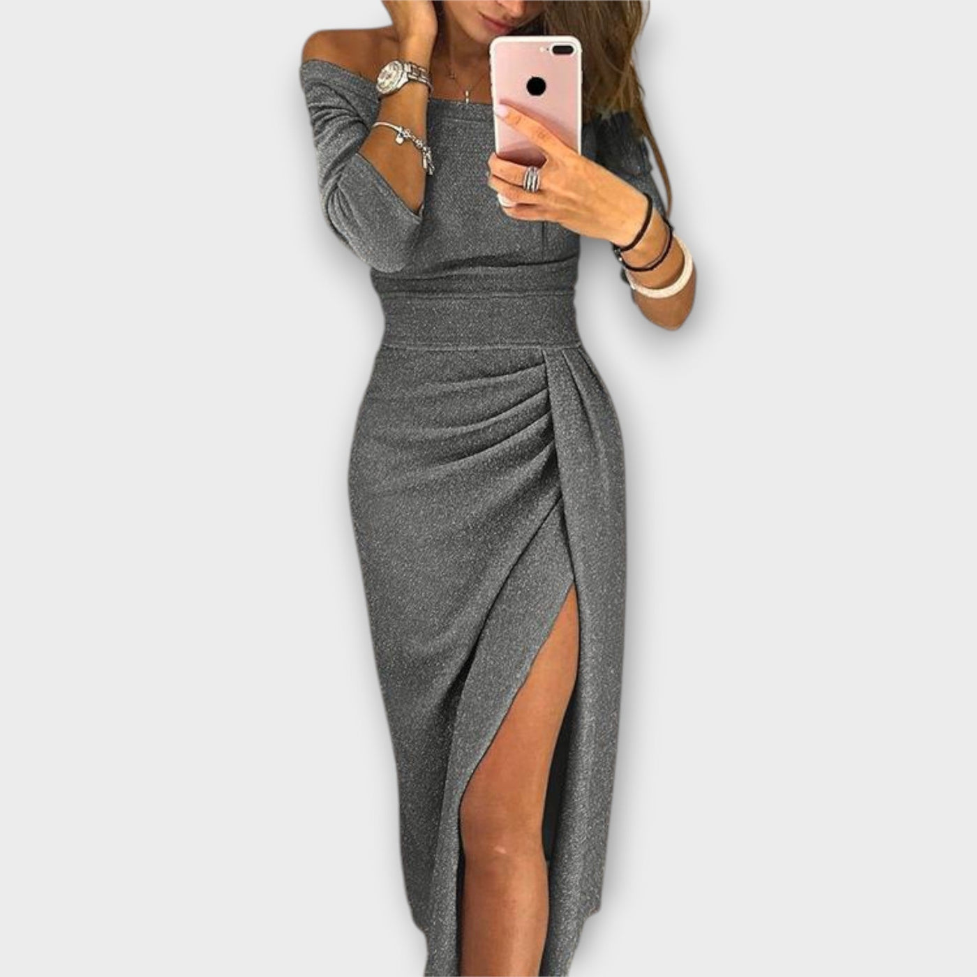 Lena – Elegante off-shoulder jurk