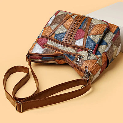 Vivi – Patchwork tas van vegan leer