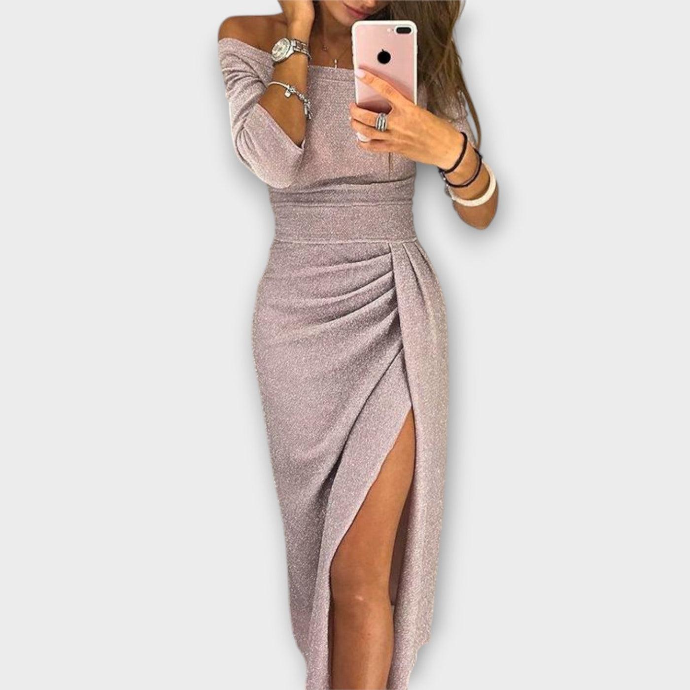 Lena – Elegante off-shoulder jurk