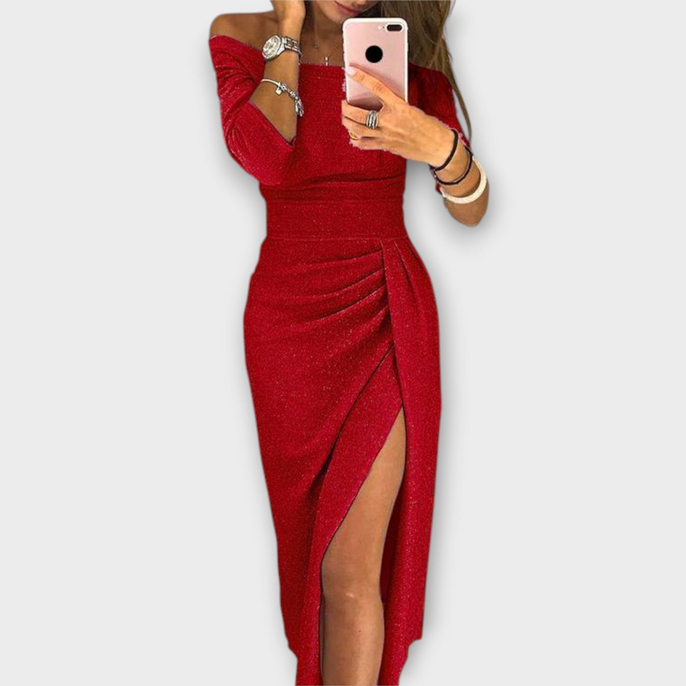 Lena – Elegante off-shoulder jurk