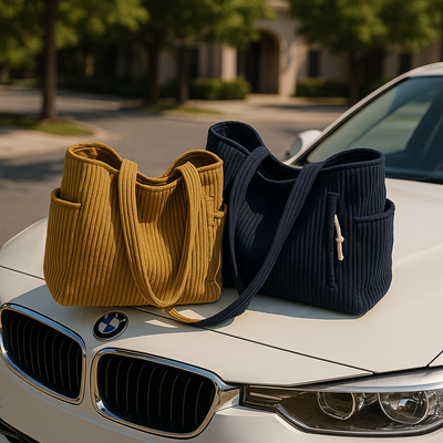 Vivi – Geribde draagtas met koorddetail