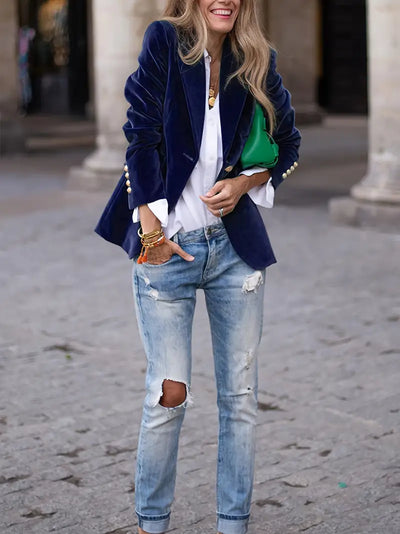 JULISSA | VESTE EN VELOURS ÉLÉGANTE