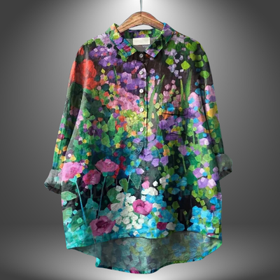Virginia | Chemise Florale Artisanale pour Femmes