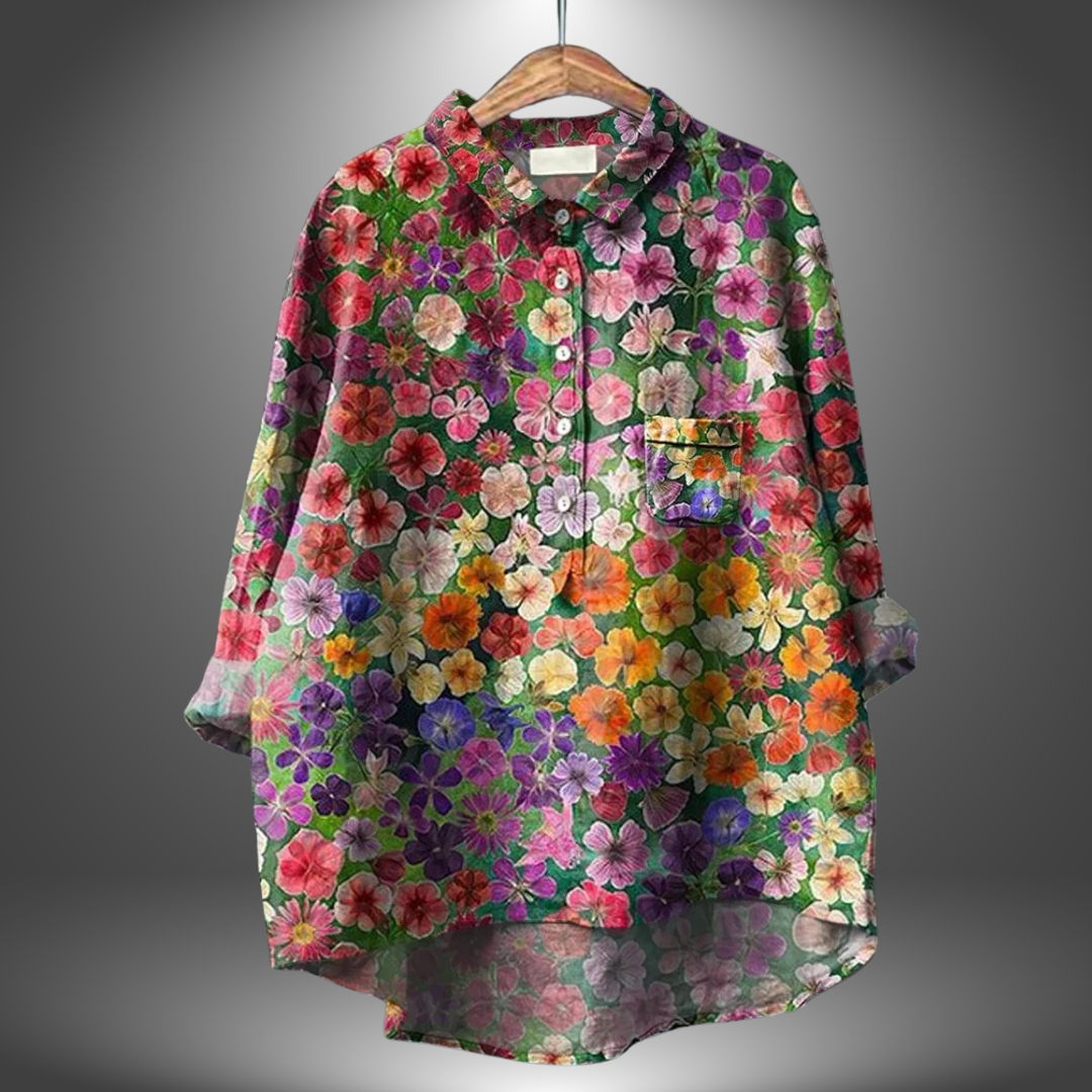 Virginia | Chemise Florale Artisanale pour Femmes