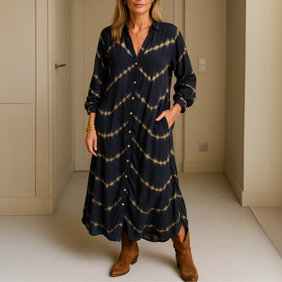 Bomea - Boheemse Lange Jurk, Vloeibaar en Sublimerend