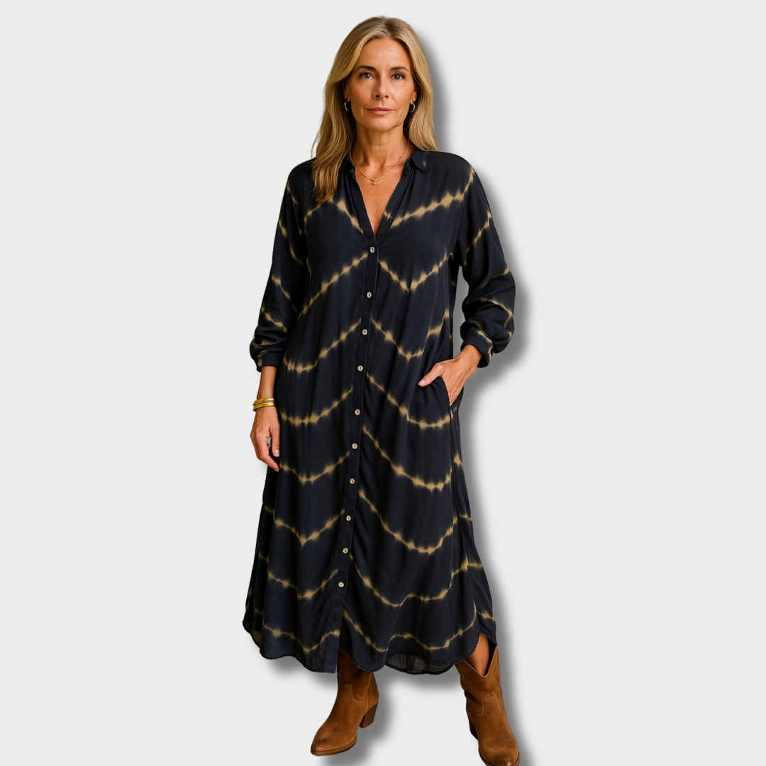 Bomea - Boheemse Lange Jurk, Vloeibaar en Sublimerend