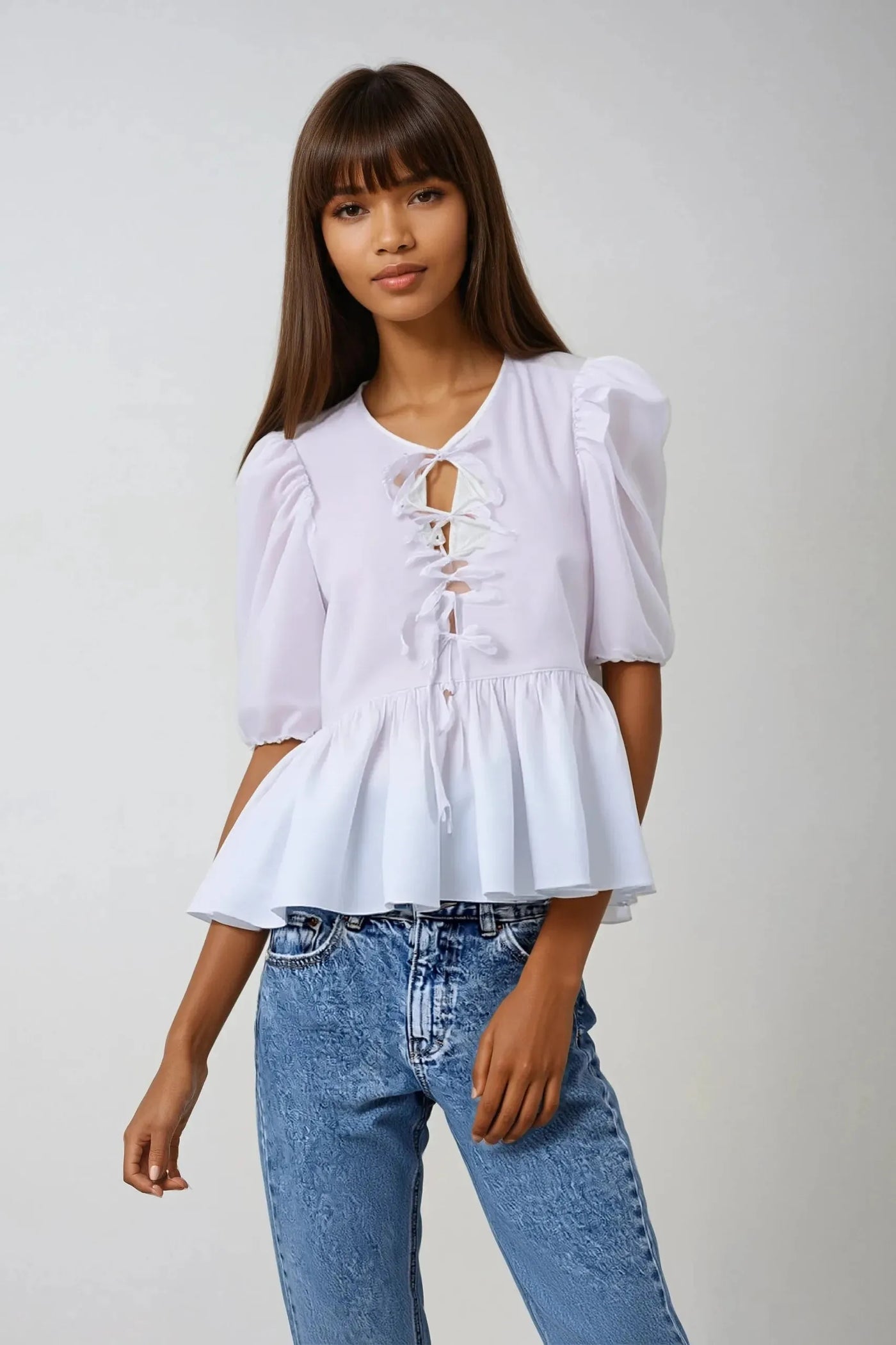 The Camille Tie-Front Blouse