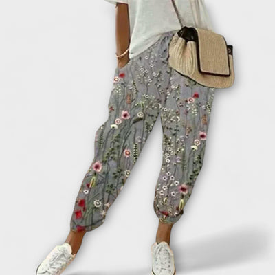 Burga - Comfortabele broek van katoen en linnen