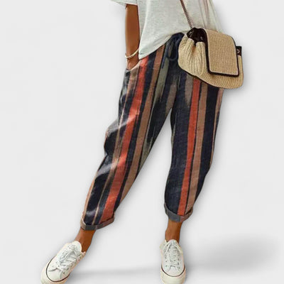 Burga - Comfortabele broek van katoen en linnen