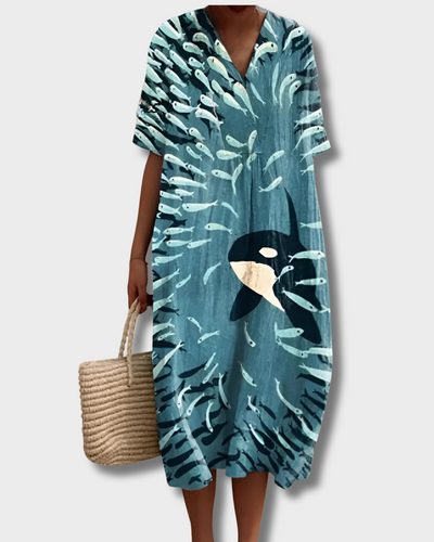 Catharina - Jurk met orka motief