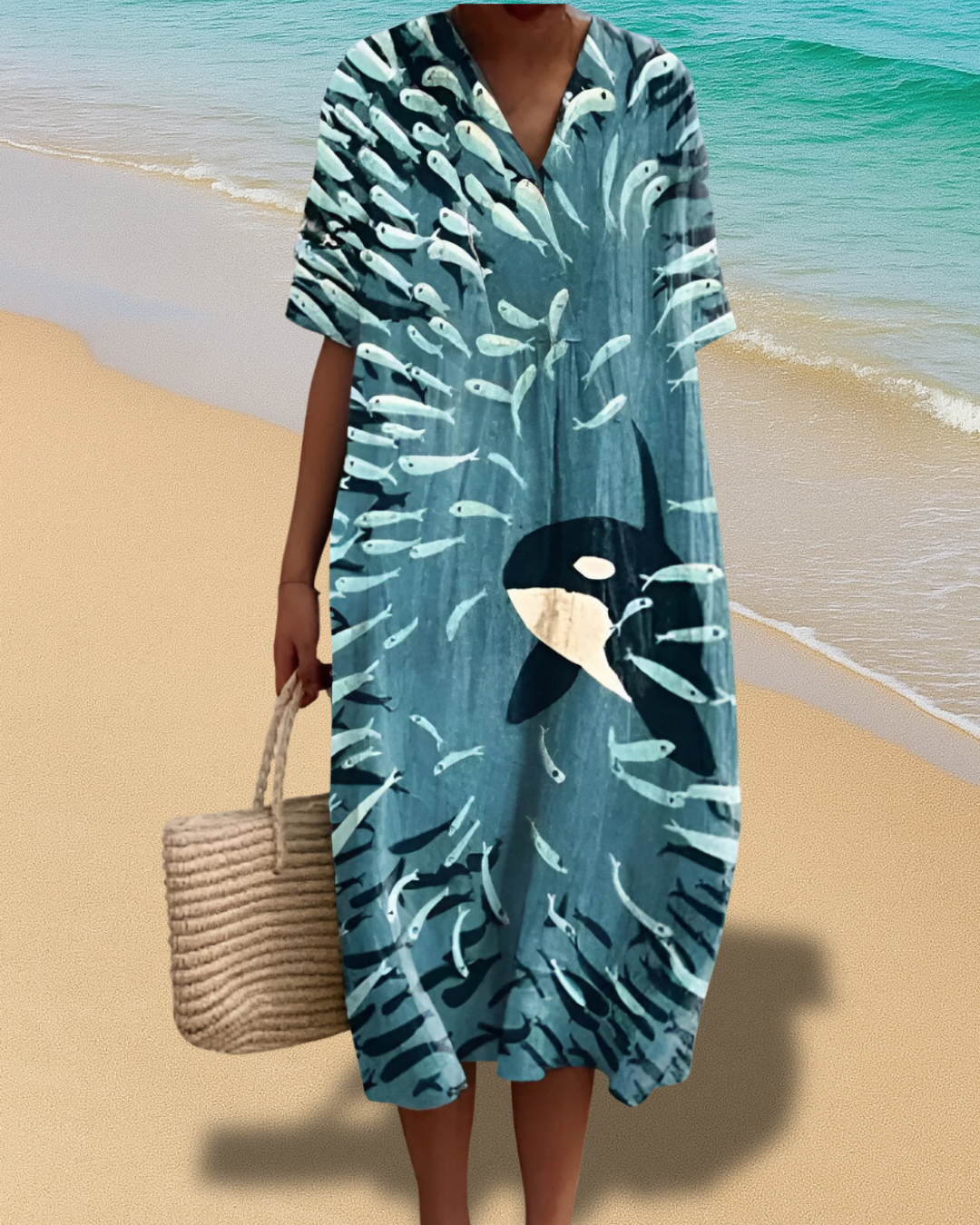 Catharina - Jurk met orka motief