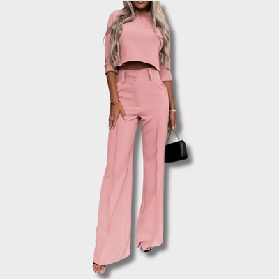 Cleo – Elegante crop top-set voor dames