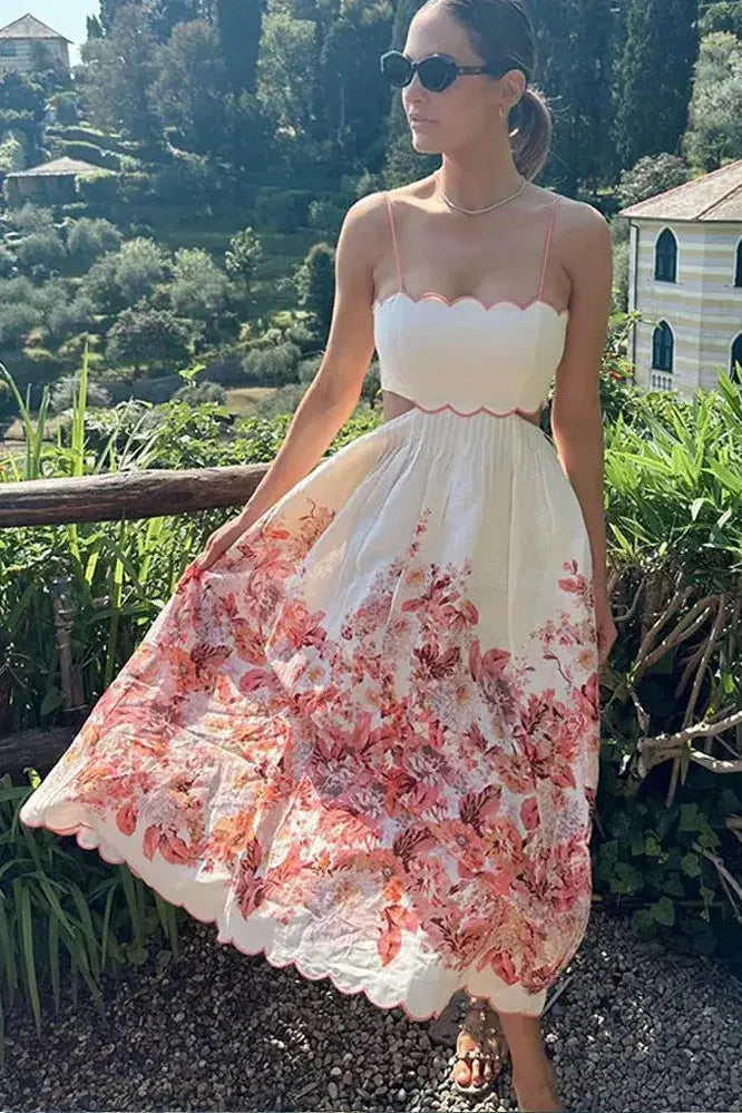 Isabella™ - Halter Floral Elegance Dress