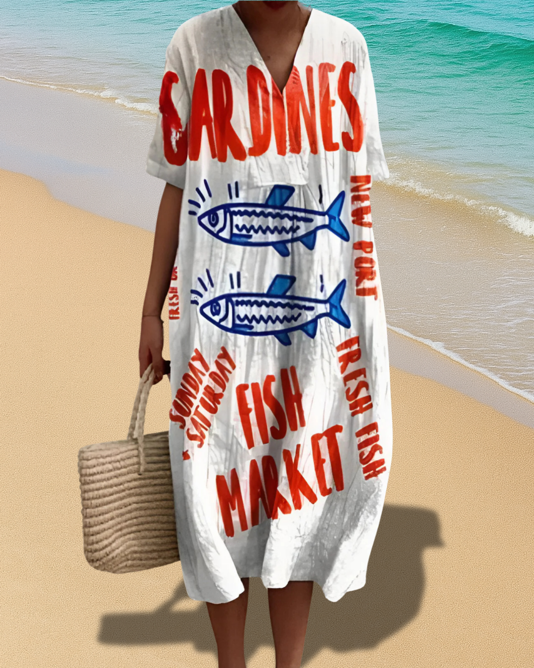 Esther - Jurk met kreeftmotief