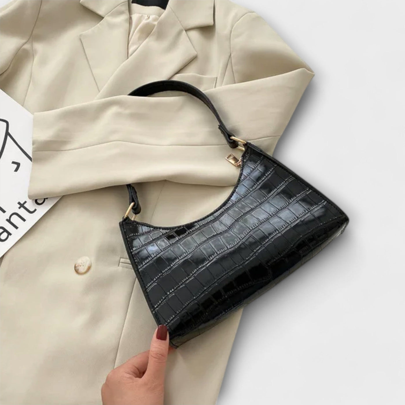 Vivi – Glanzende leren tas