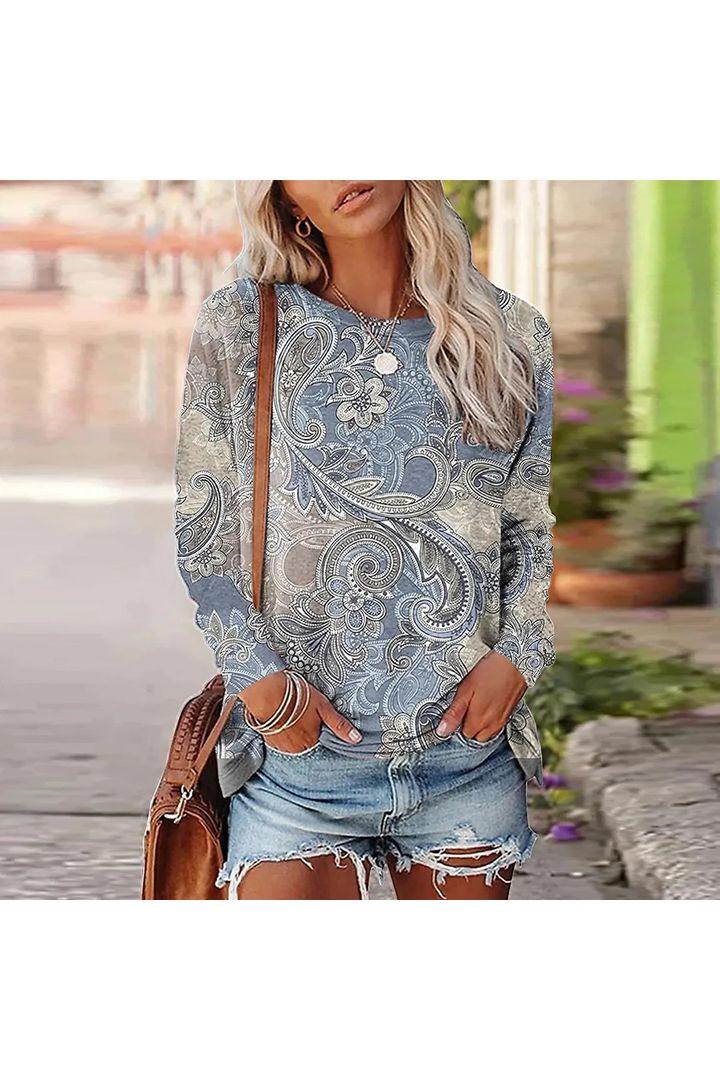 June – Comfortable printed sweater