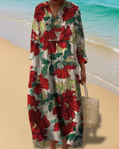 Johanna - Jurk met grote bloemen