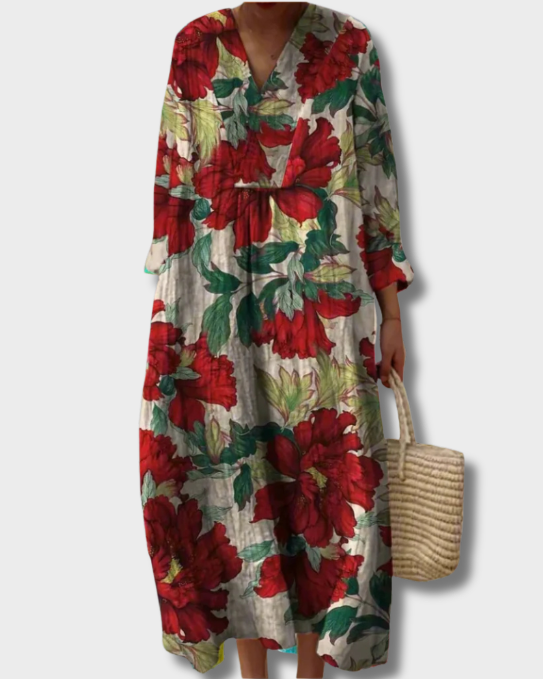 Johanna - Jurk met grote bloemen