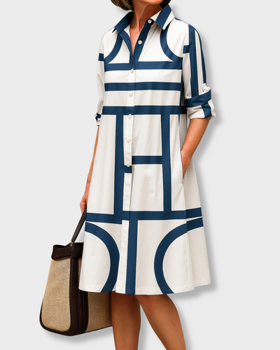 Julia - Bedrukte midi-jurk