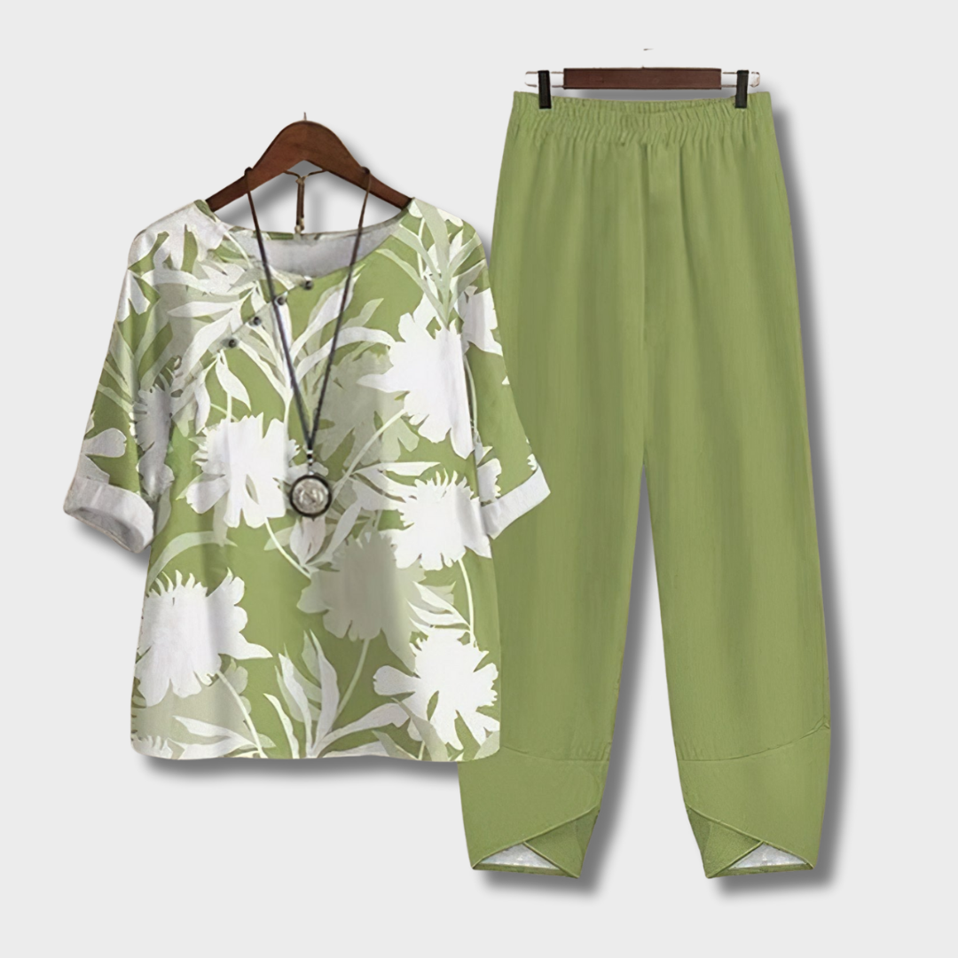 Katell – Comfortabele en chique blouse en broek set