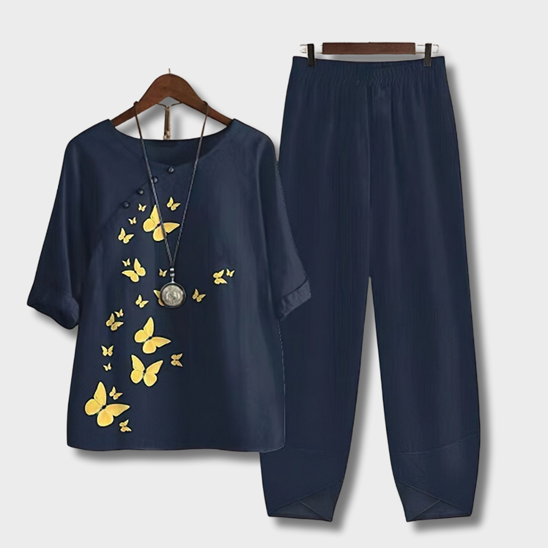 Katell – Comfortabele en chique blouse en broek set