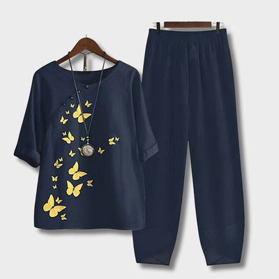 Katell – Comfortabele en chique blouse en broek set