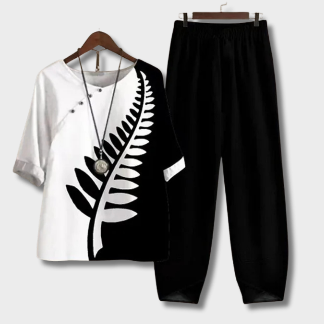 Katell – Comfortabele en chique blouse en broek set