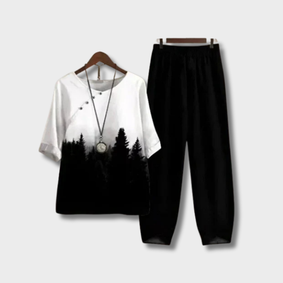 Katell – Comfortabele en chique blouse en broek set