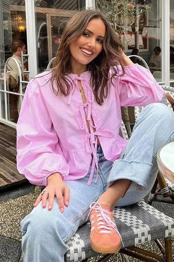 The Camille Tie-Front Blouse