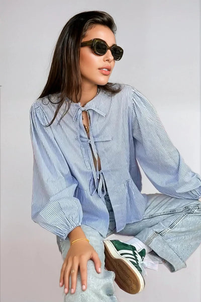 The Camille Tie-Front Blouse