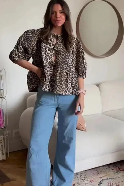 Leopard Chic Spring Top