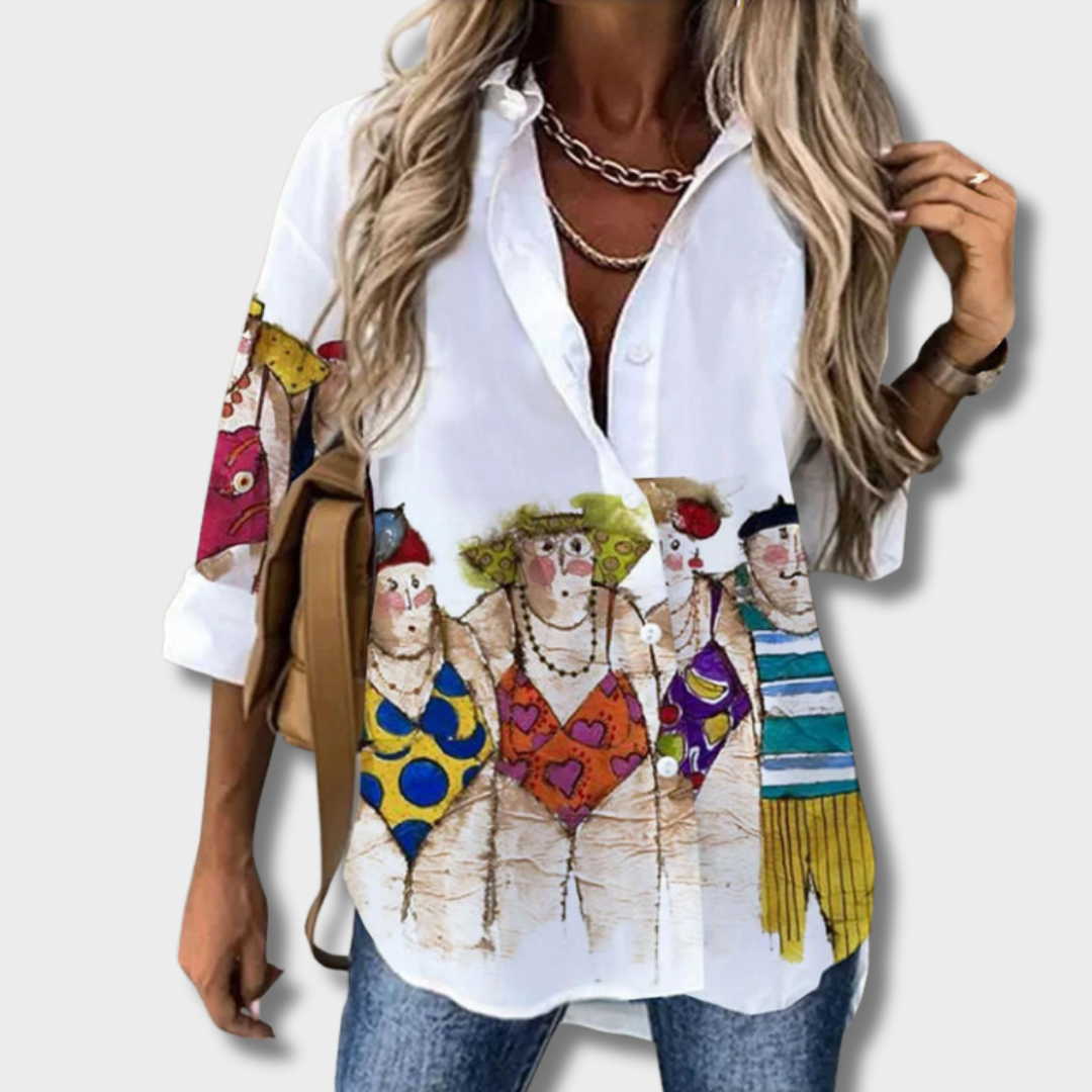 Letty - Casual blouse met abstracte print