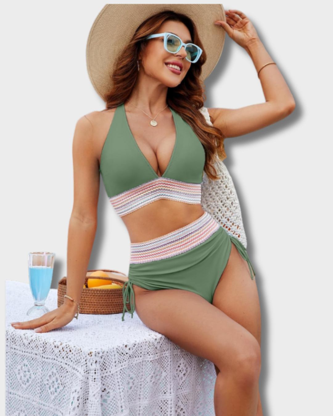 Lidia – Bikini set met buikcontrole en hoge taille