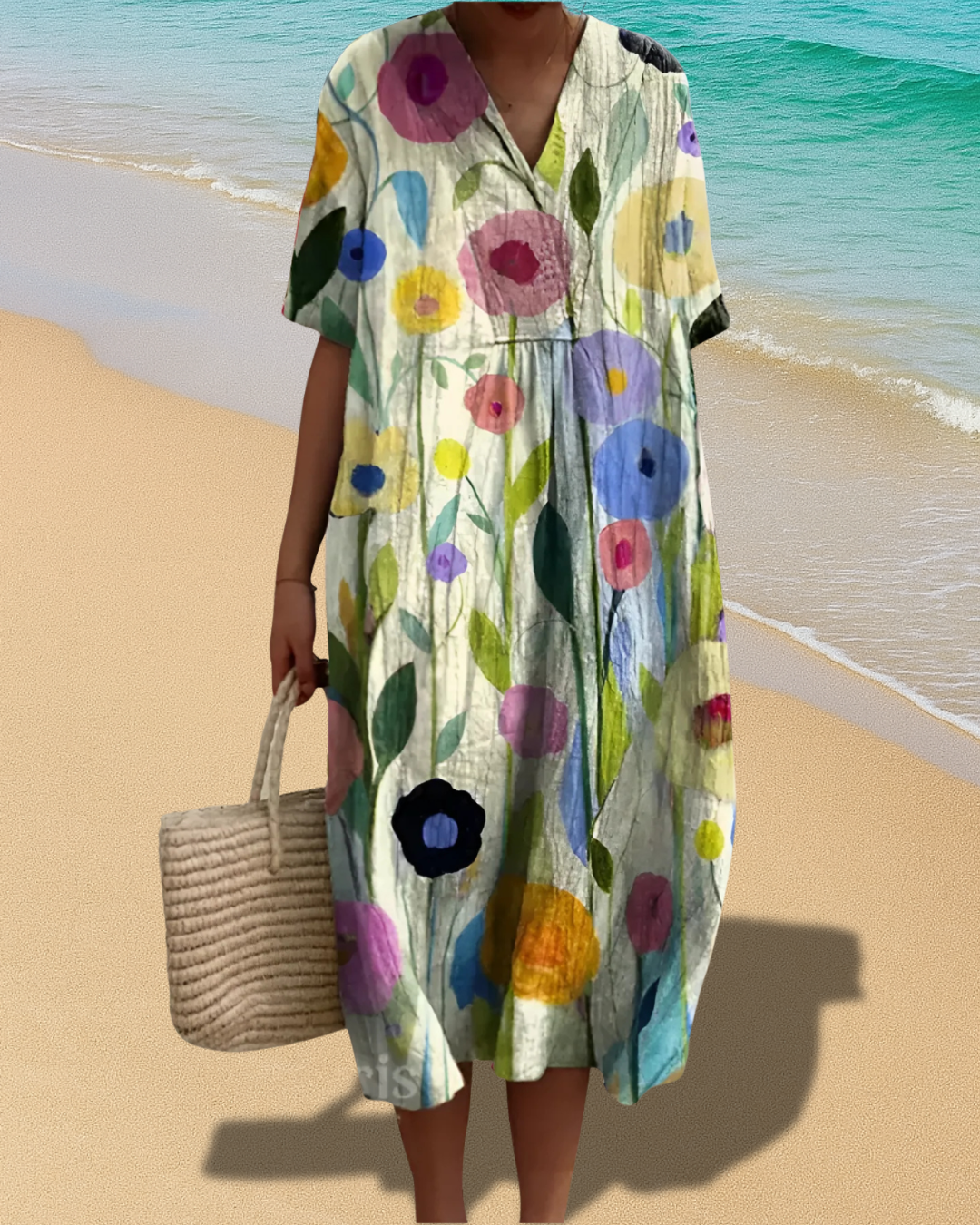 Margaretha - Jurk met grote bloemen