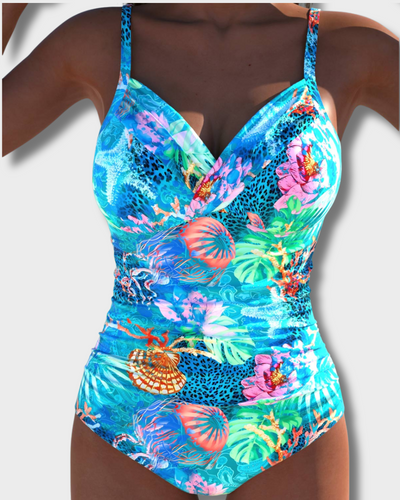 Maud – Badpak met uitsnijdingen en zeemotief