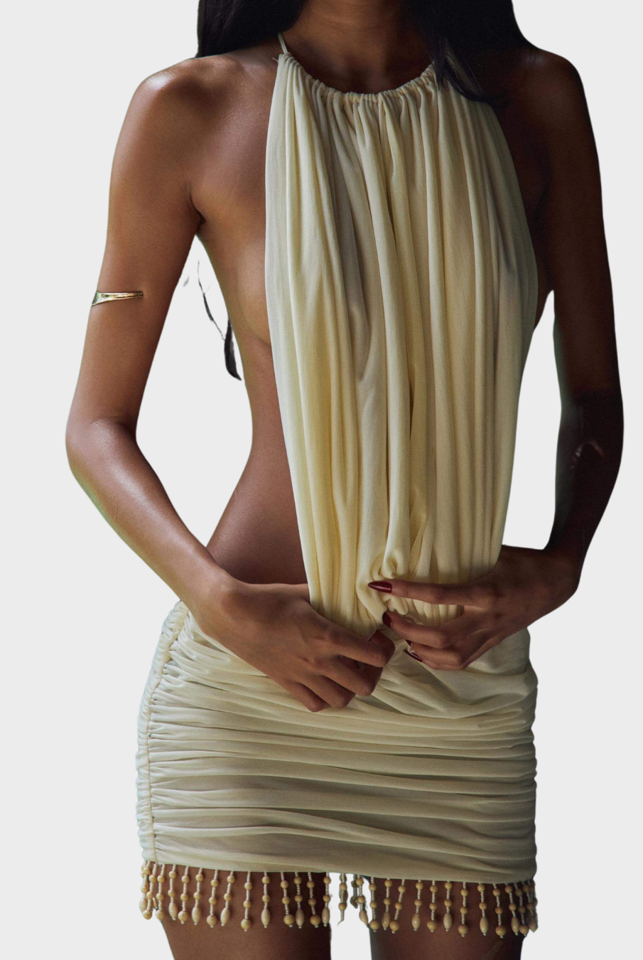 Naïa - Drapeerjurk & Pareldetails