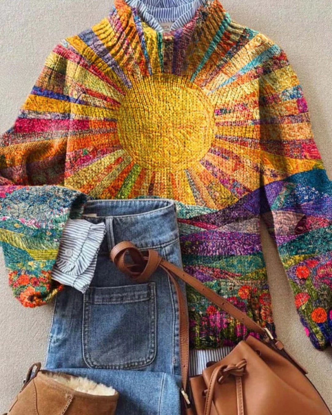 Sheila – High-Neck Statement Sweater