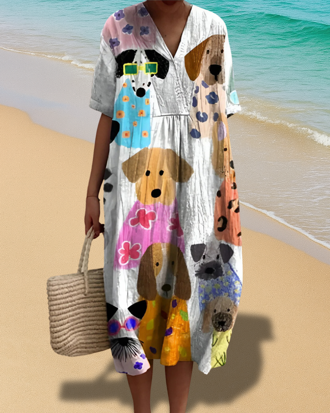 Nica - Vrolijke jurk met honden