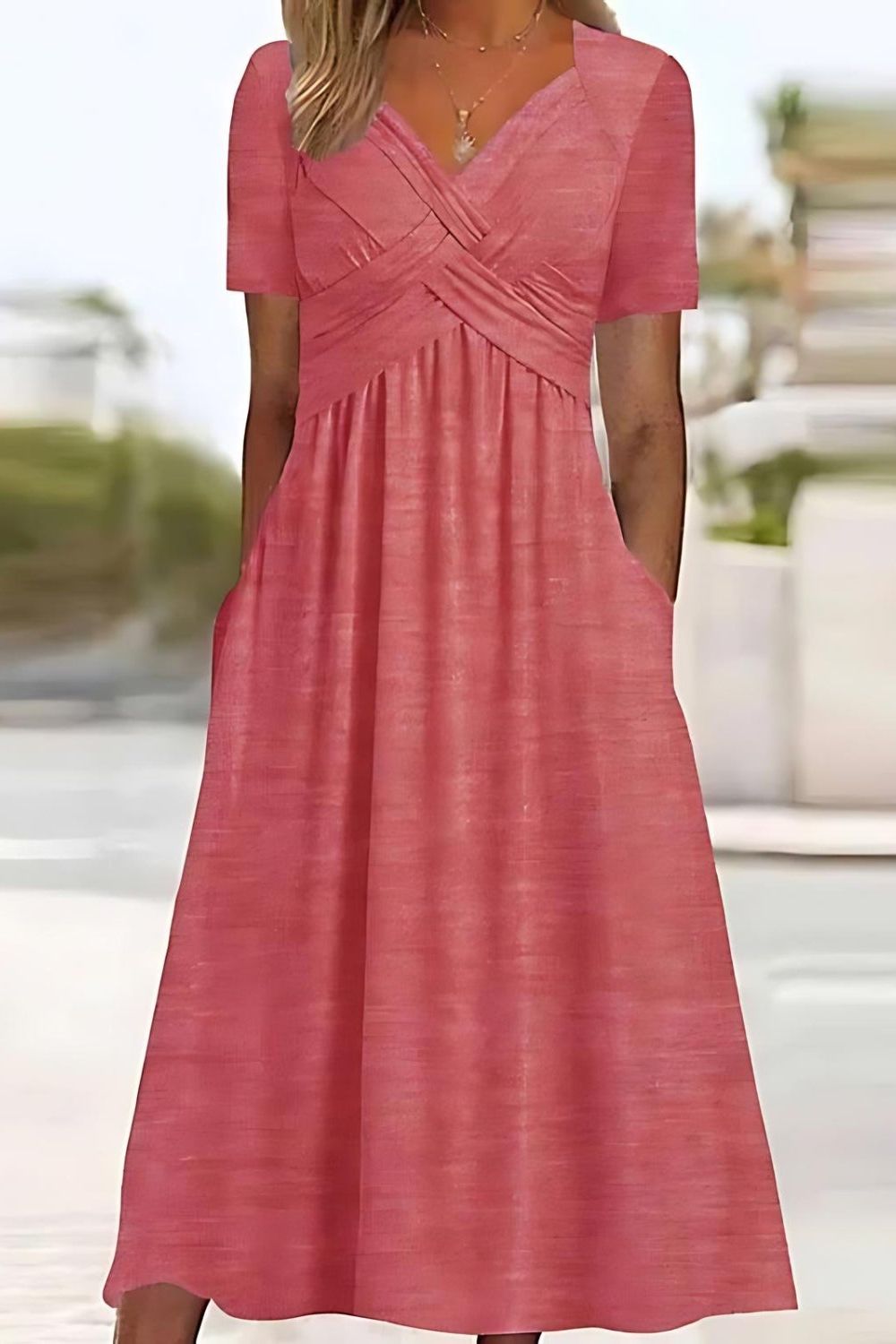 Elisa ™ | Elegant midi dress with flattering tummy control