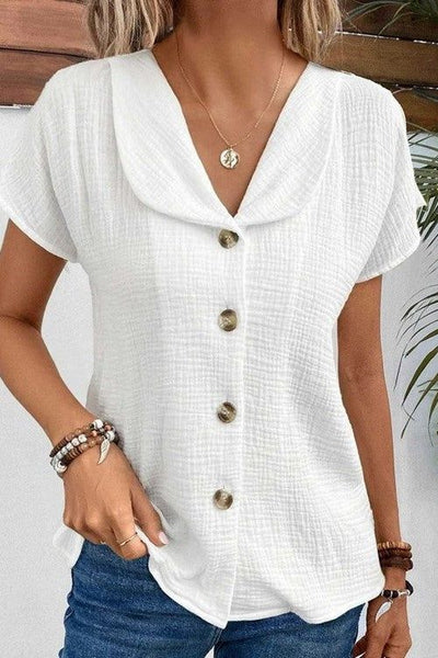 Liezl® | Top with collar and buttons