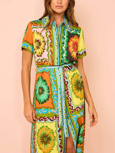 The Vintage Bloom Shirt Dress